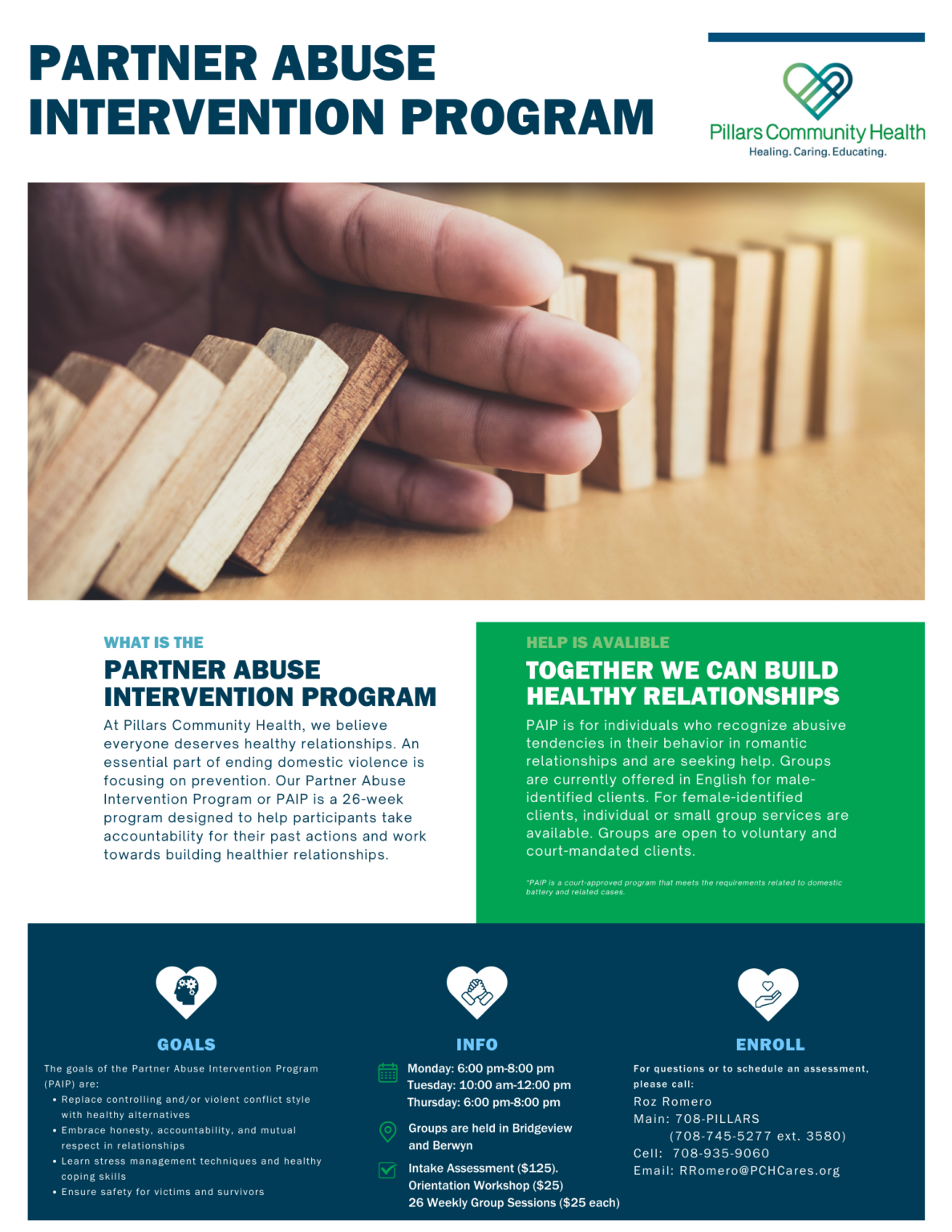 Partner Abuse Intervention Program flyer