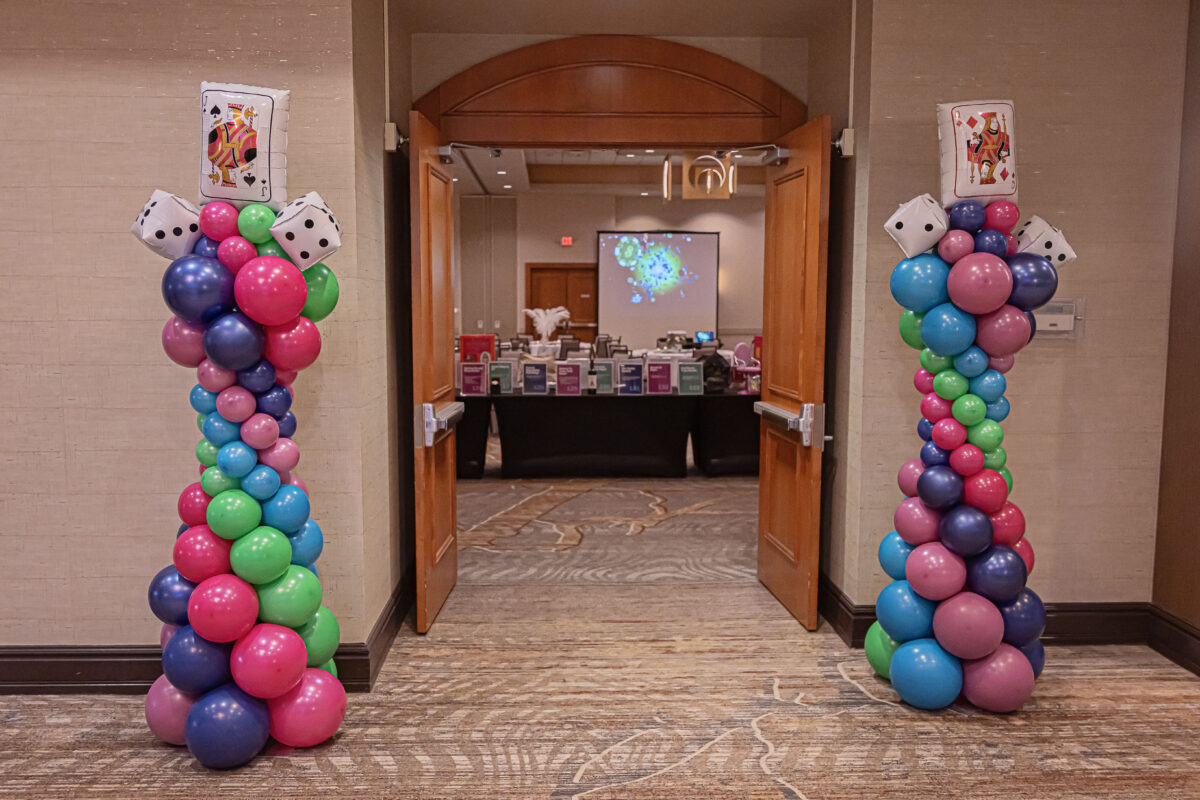 Entrance to a party room