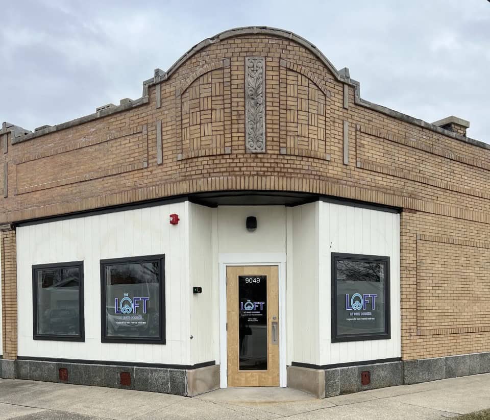 the front door of The Loft at Eight Corners