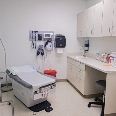 Spacious medical exam room