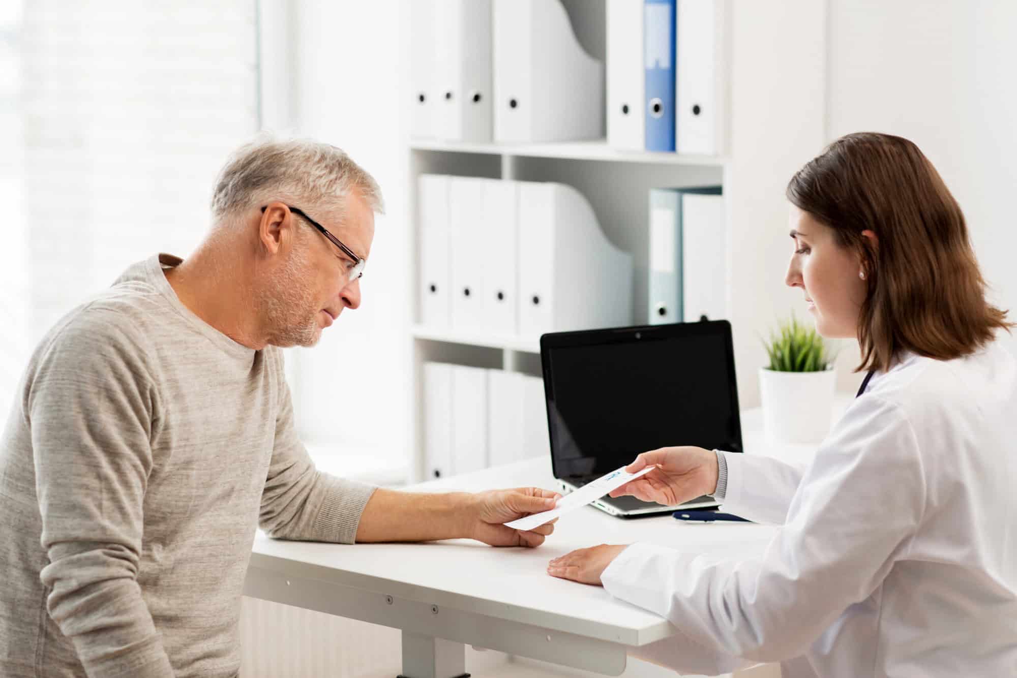 Patient meeting with psychiatrist