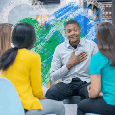 Children and teens participating in Buddy’s Place grief support activities
